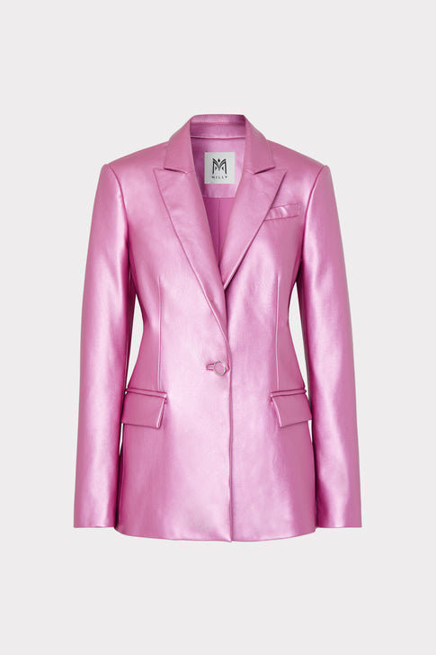 Alexa Vegan Leather Blazer