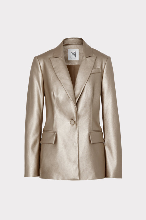 Alexa Vegan Leather Blazer