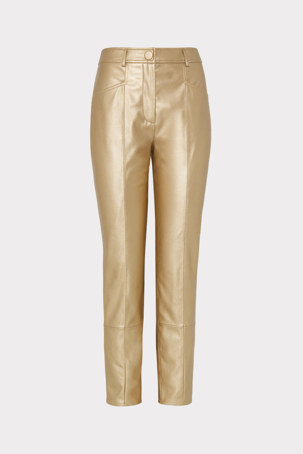 Rue Vegan Leather Pants in Gold