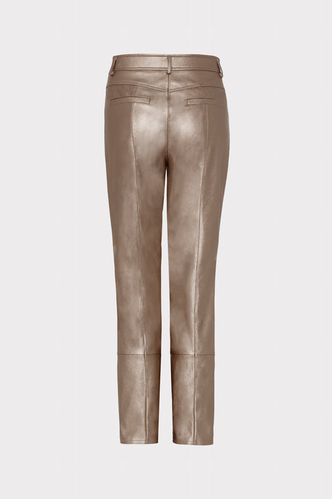 Rue Vegan Leather Pants Silver Image 4 of 4