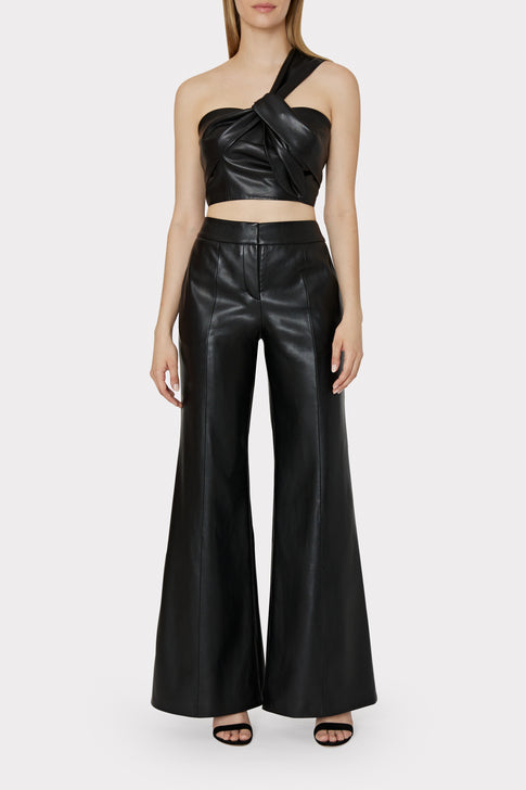 Nash Vegan Leather Pants Black Image 2 of 4