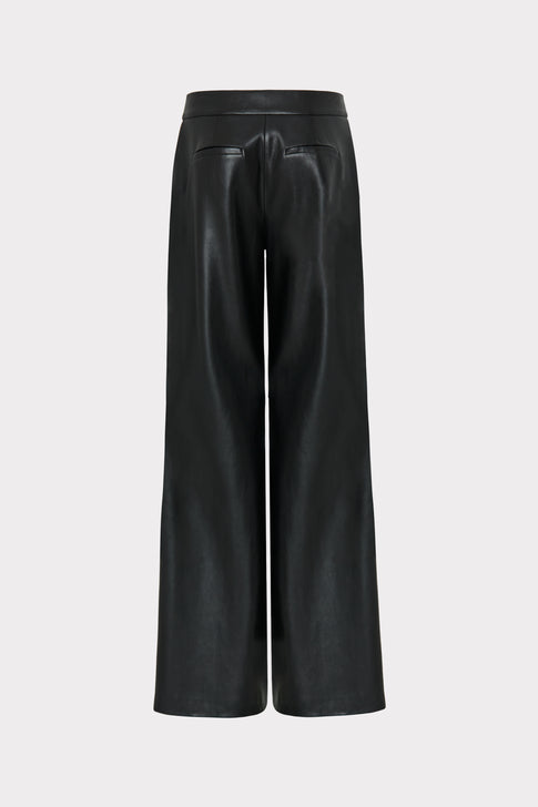 Nash Vegan Leather Pants Black Image 4 of 4