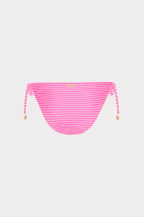 Pink Multi Striped Bikini Bottom - Flat Lay Detail | MILLY