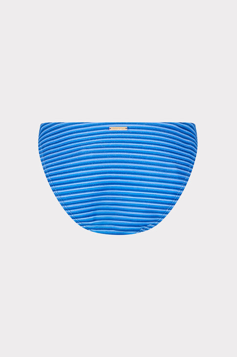 Blue Multi Striped Bikini Bottom - Front Detail | MILLY