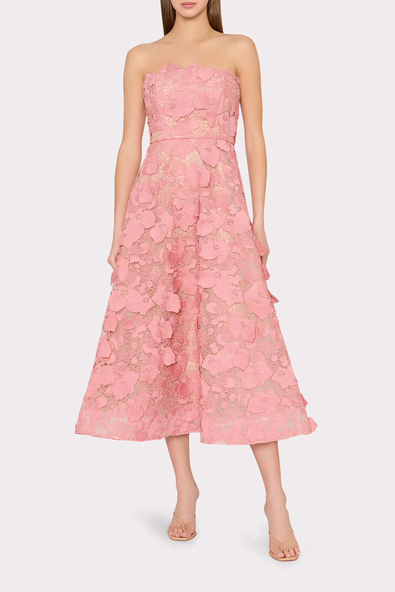 Petunia Lace Gown Rose Quartz / 4 | MILLY Petunia Lace Gown Rose Quartz / 4 | MILLY