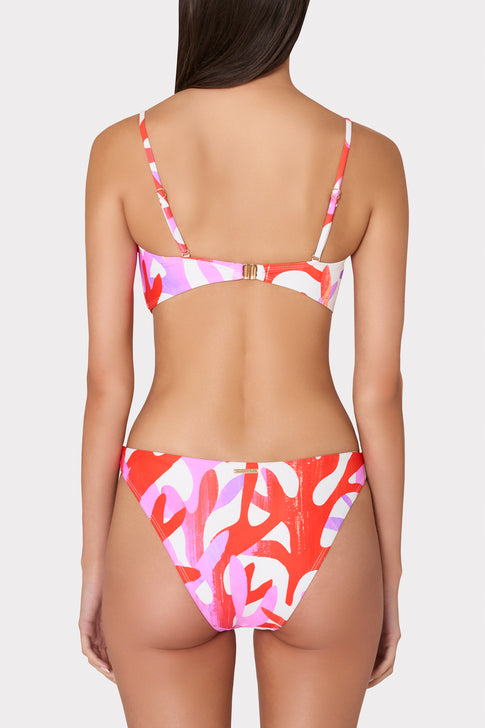 Italian Under The Sea Bandeau Bikini Top Pink Multi Image 6 of 9