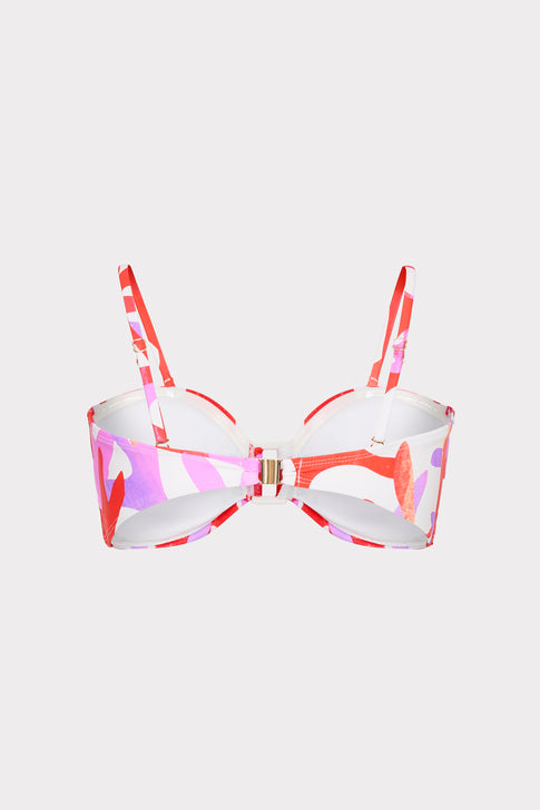 Italian Under The Sea Bandeau Bikini Top Pink Multi Image 8 of 9