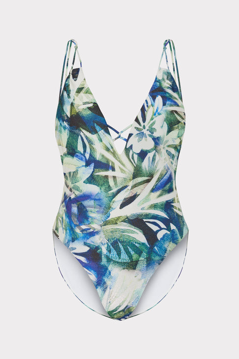 Tropical Paradise One Piece Green Multi Image 1 of 5