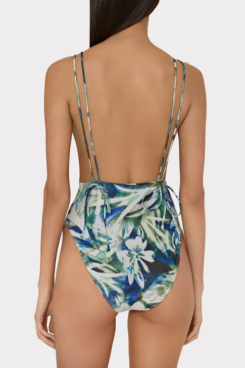 Tropical Paradise One Piece Green Multi Image 3 of 5
