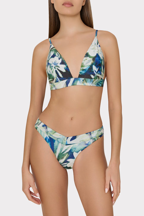 Tropical Paradise Bikini Top Green Multi Image 2 of 4