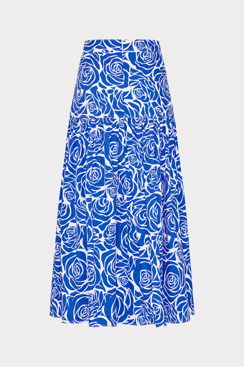 Noemi Rose Tiered Skirt Blue/White Image 6 of 6