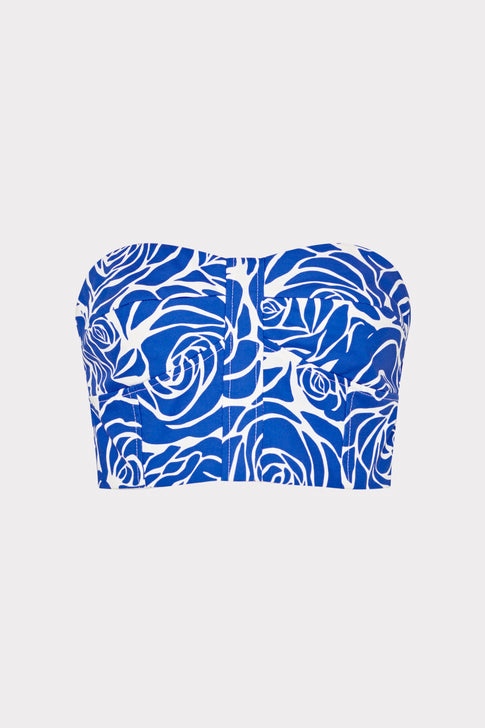 Nelsey Rose Bustier Top Blue/White Image 1 of 6