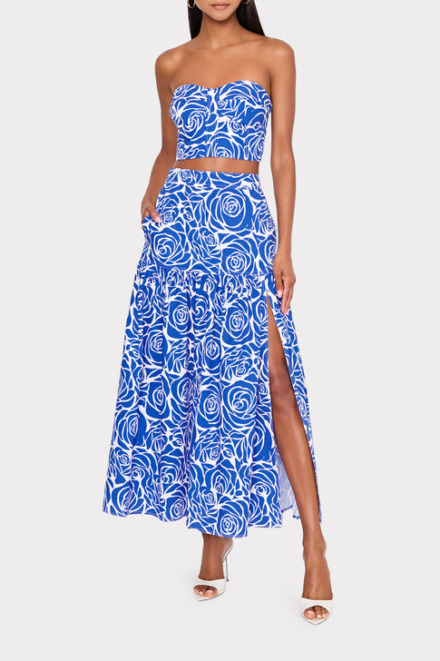 Nelsey Rose Bustier Top Blue/White Image 2 of 6