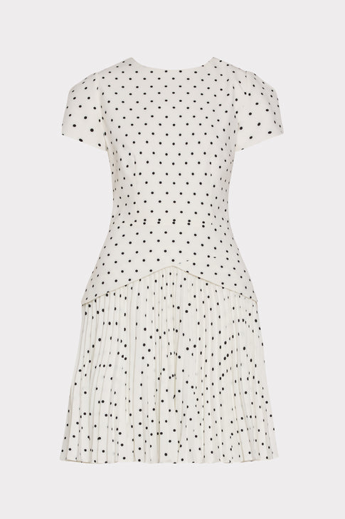 Haddy Short Sleeve Polka Dot Mini Dress