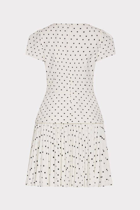 Haddy Short Sleeve Polka Dot Mini Dress