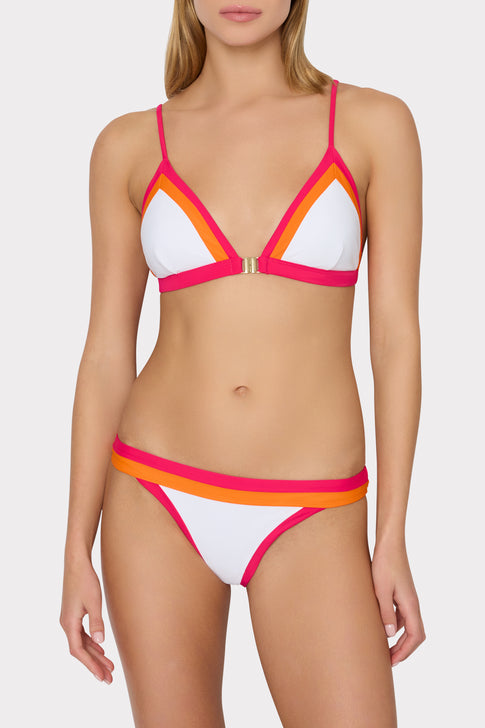 Positano Color Block Bikini Bottom Pink Multi Image 2 of 4