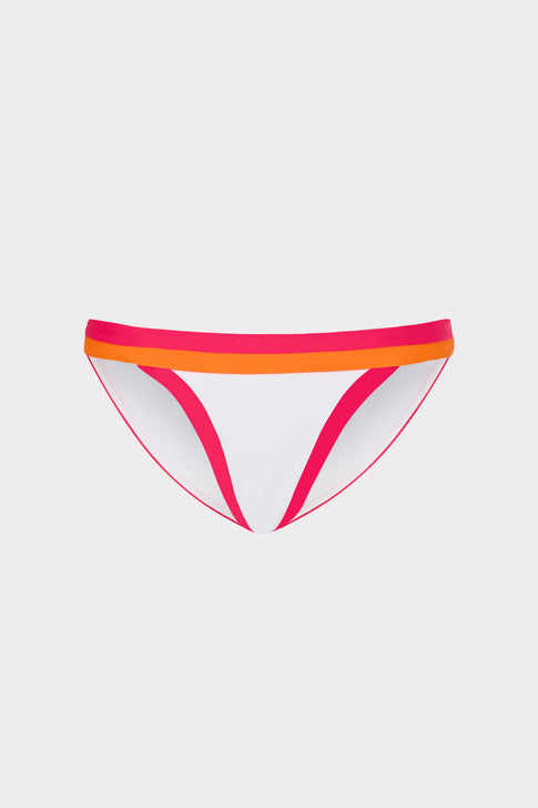Positano Color Block Bikini Bottom Pink Multi Image 1 of 4