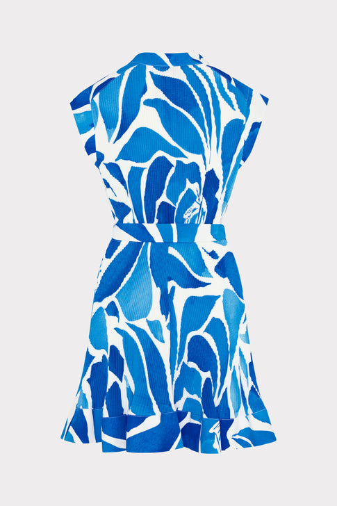 Joan Dream Rose Pleated Dress Teal Blue Multi Image 4 of 4