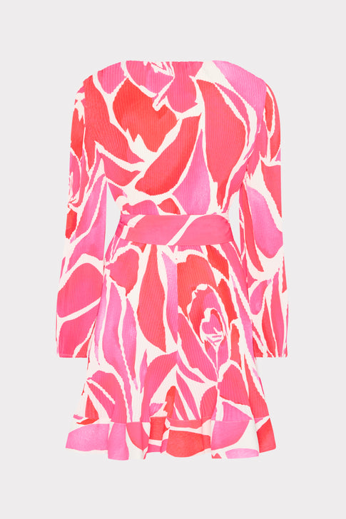 Liv Dream Rose Pleated Dress Magenta Multi Image 4 of 4