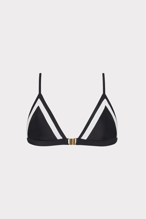 Positano Color Block Bikini Top Black Multi Image 1 of 4