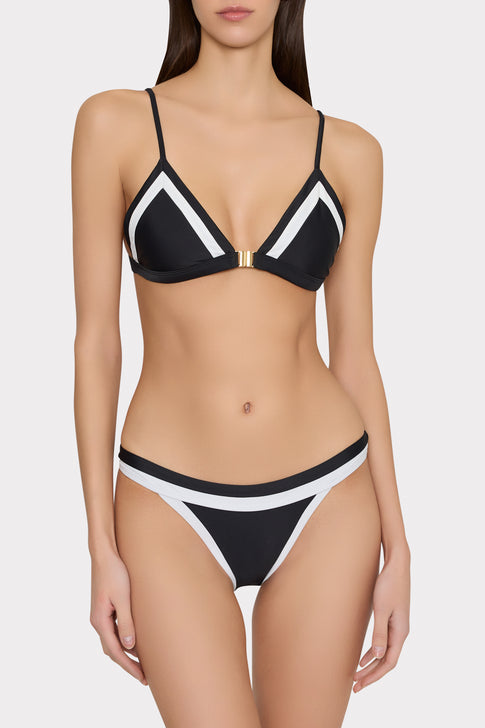Positano Color Block Bikini Top Black Multi Image 2 of 4