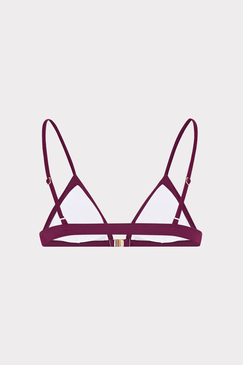 Unique Cross Back Triangle Bikini Top - Flat Lay Detail | MILLY