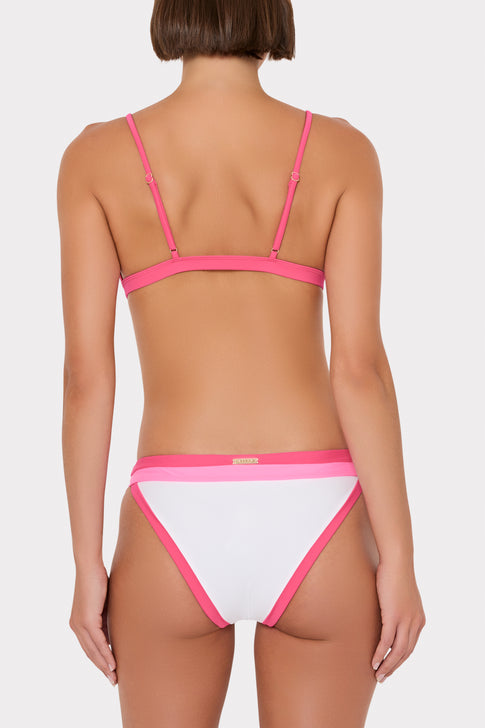 Pink Color Block Bikini Set - Back View | MILLY
