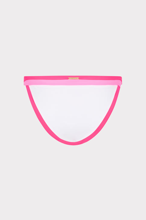 Pink Color Block Bikini Bottom - Detail View | MILLY