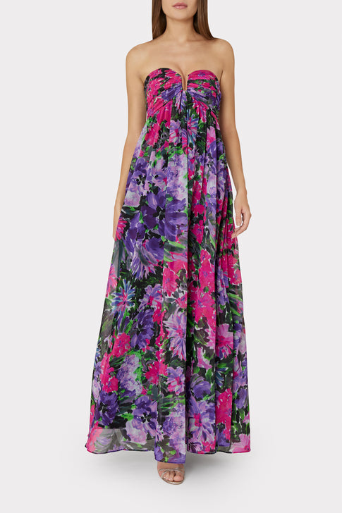 River Garden Floral Dress Purple Multi Image 2 of 4