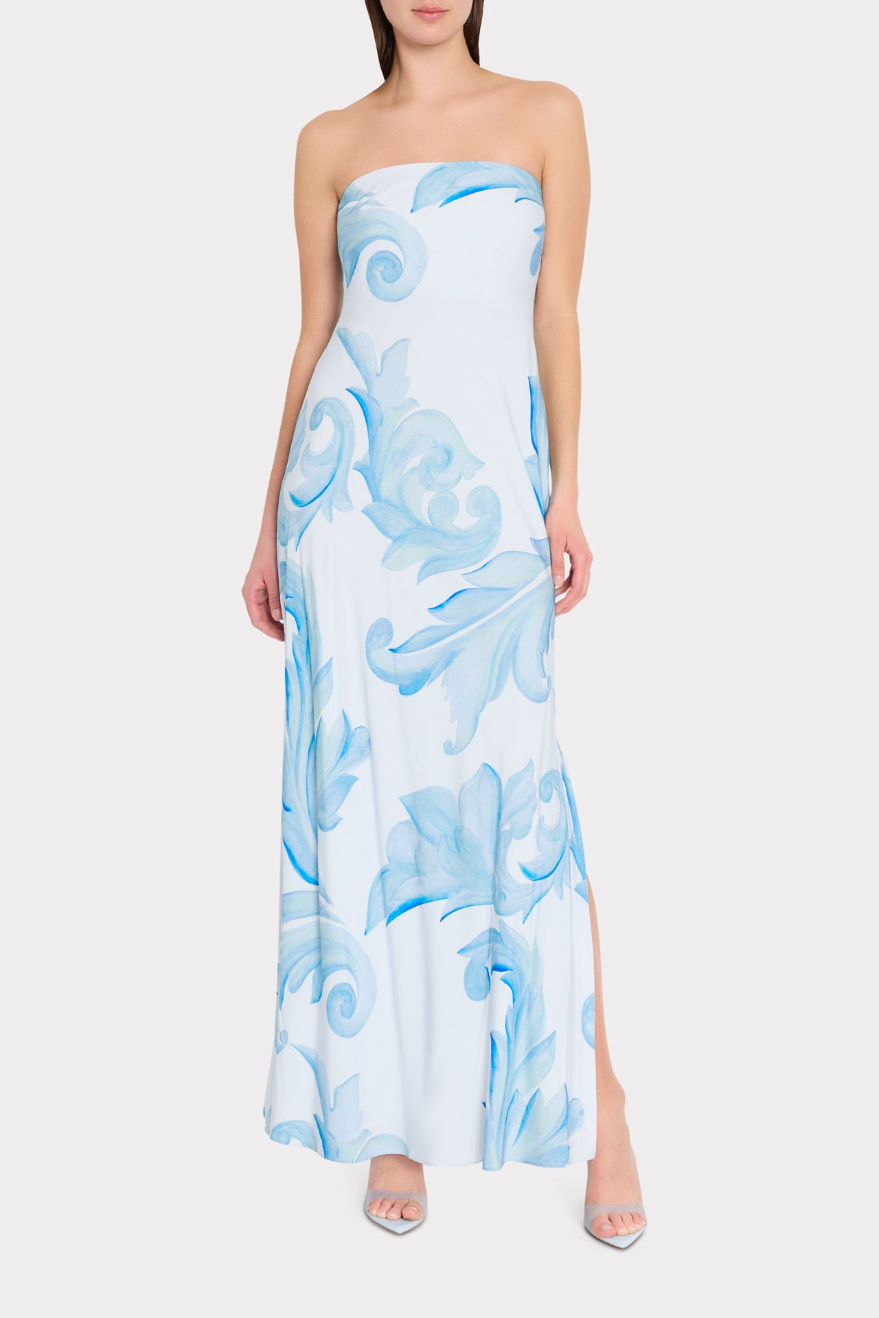 Milly Women's Vera Floral Maxi Dress - Light Blue