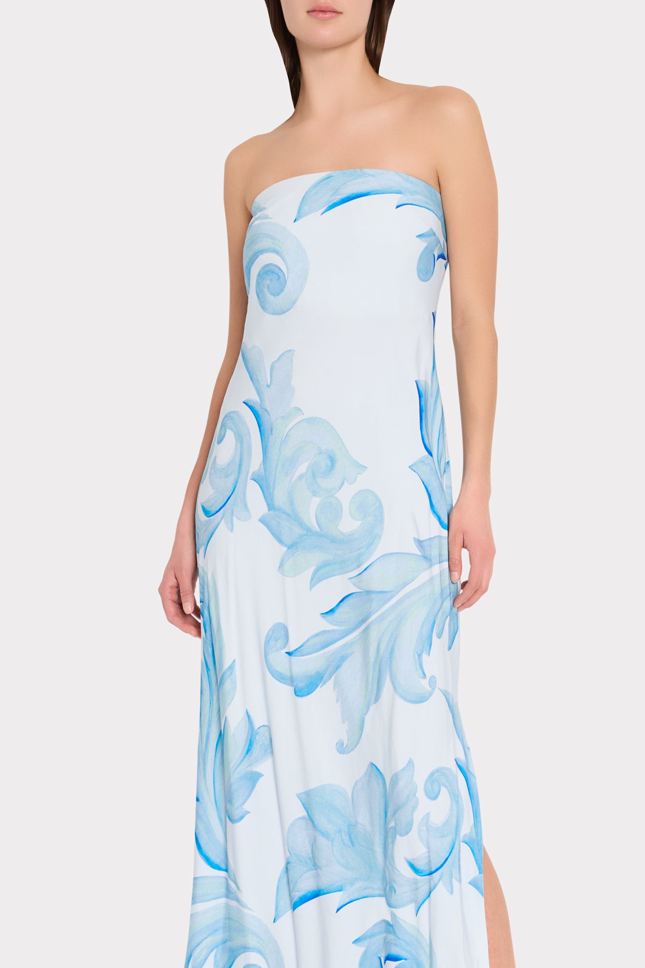 Milly Women's Vera Floral Maxi Dress - Light Blue