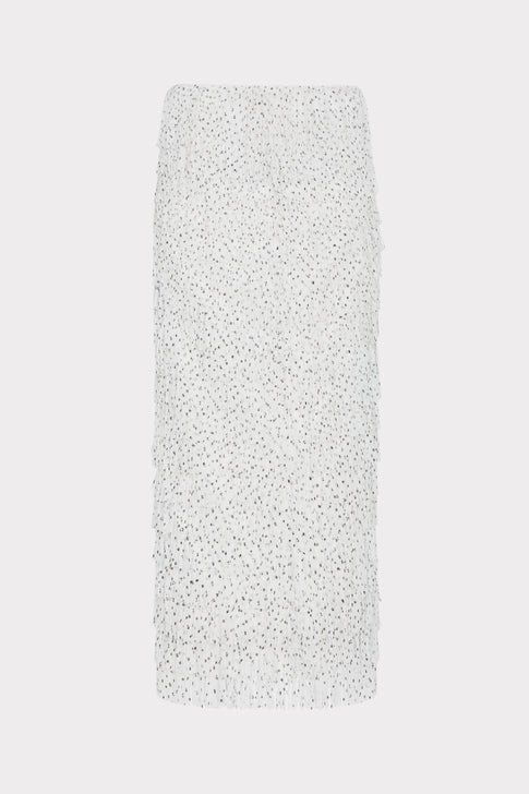 Roxanne Polka Dot Fringe Midi Skirt