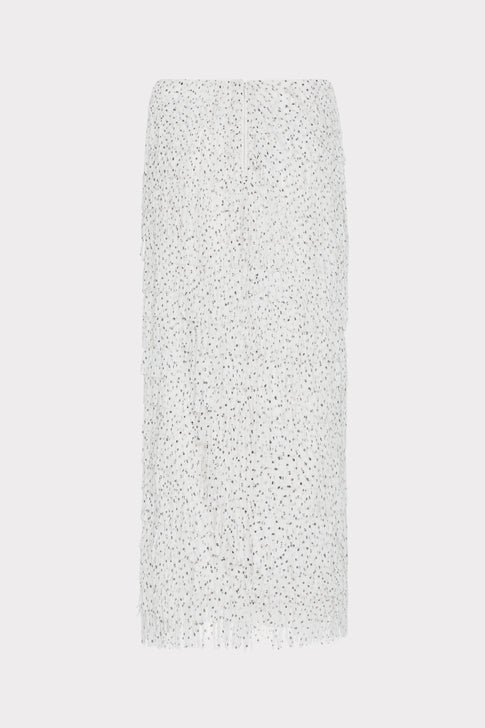 Roxanne Polka Dot Fringe Midi Skirt