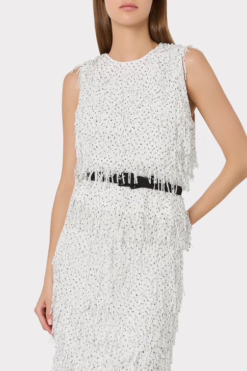 Royce Polka Dot Fringe Top