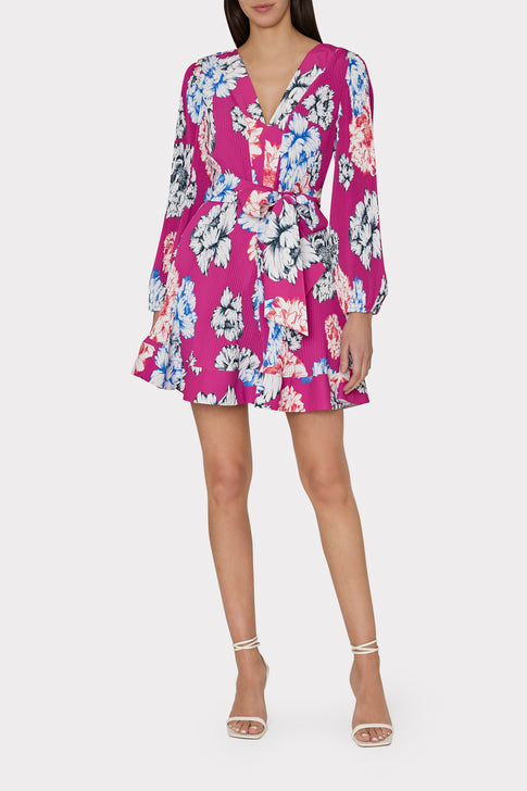 Liv Petals In Bloom Pleated Dress Pink Multi Image 2 of 4