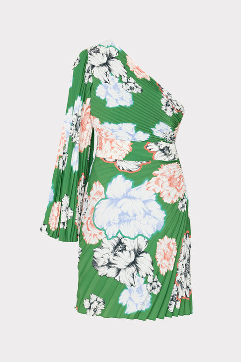 Linden Petals In Bloom Pleated Dress Green Multi Image 5 of 5