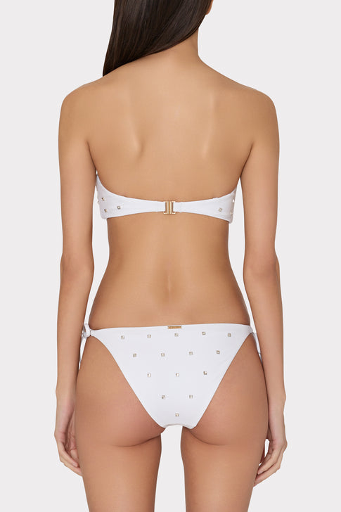 Diamond Heat Set Bandeau Bikini Top White Image 3 of 4