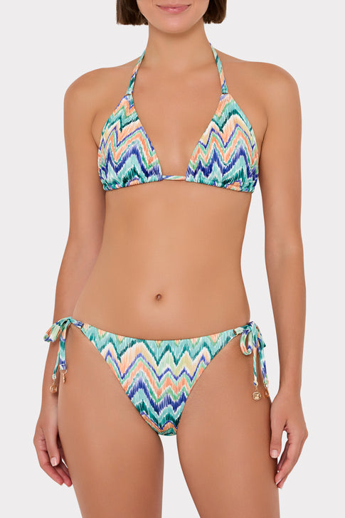 Tropical Chevron Triangle Bikini Set - On Model Front | MILLY