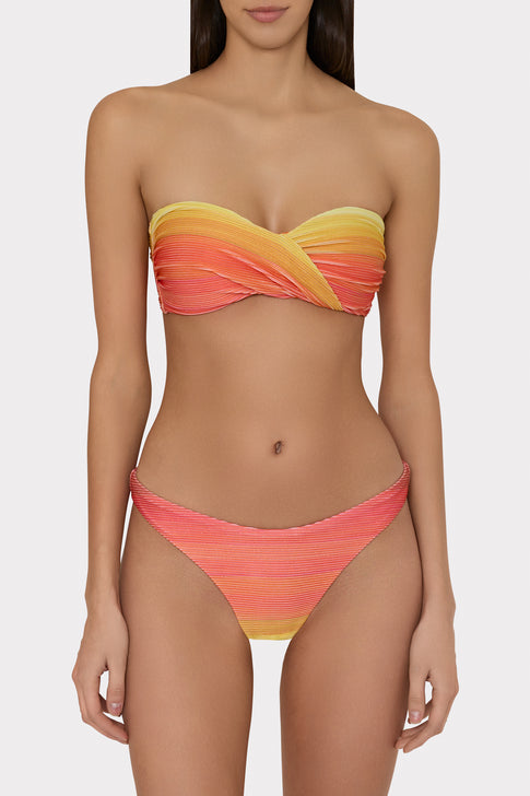 Margot Sunset Stripe Bikini Bottom Multi Image 2 of 4