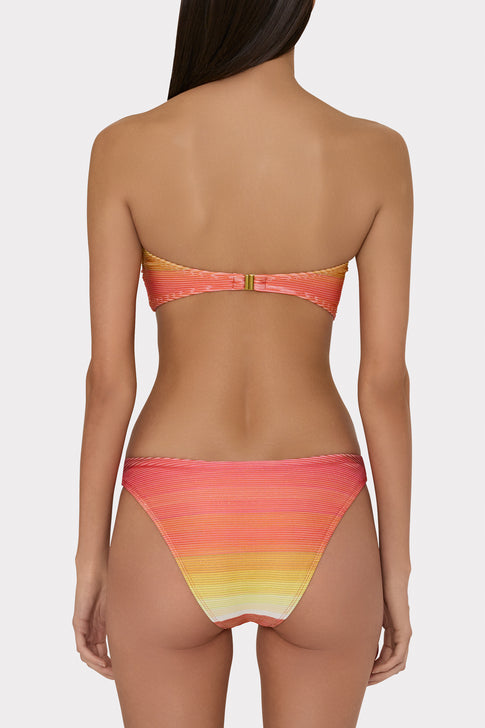 Margot Sunset Stripe Bikini Bottom Multi Image 3 of 4
