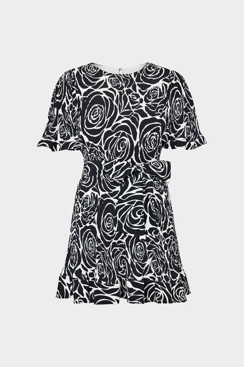 Lumi Black Rose Pleated Dress Black Rose Image 1 of 5