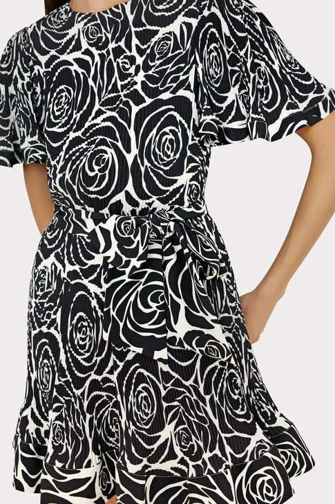 Lumi Black Rose Pleated Dress Black Rose Image 3 of 5