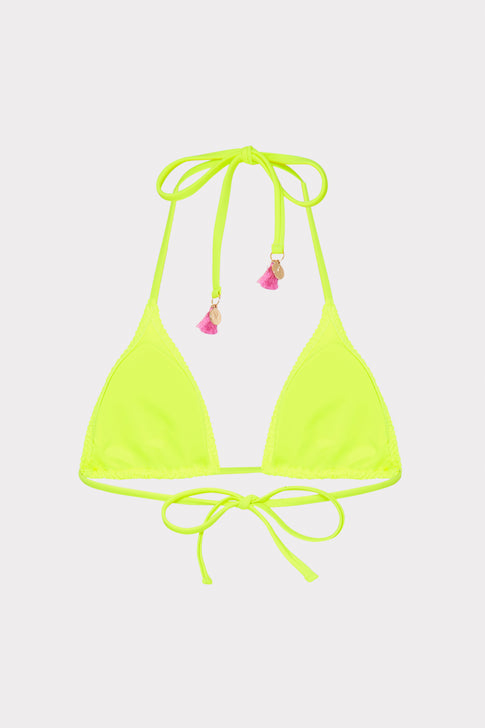 Lori Textured Triangle Bikini Top