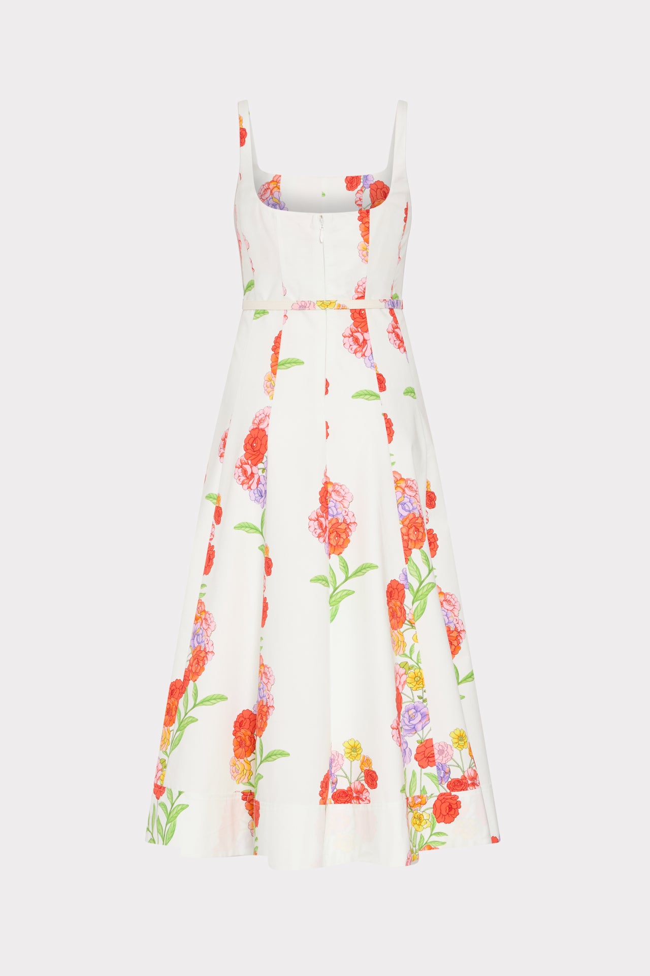 la di da midi dress Nia Printed Midi Dress in White Multi