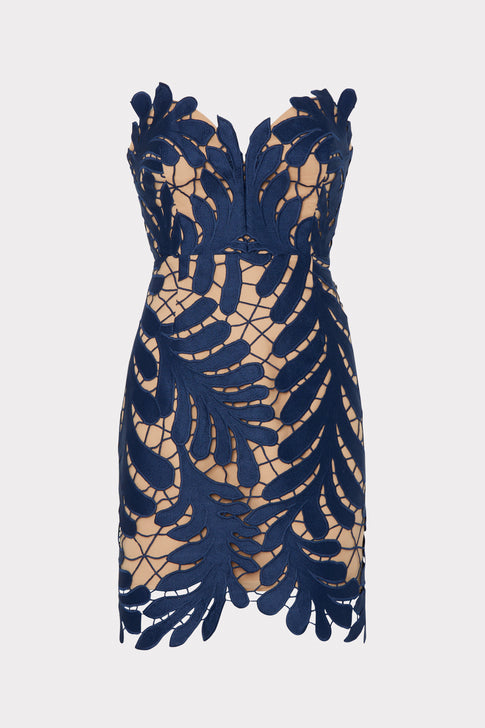 Osianna Oversized Leaf Lace Dress