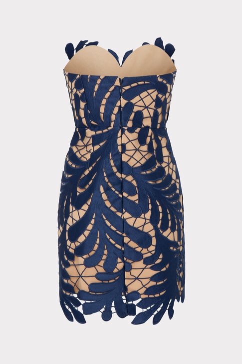 Osianna Oversized Leaf Lace Dress