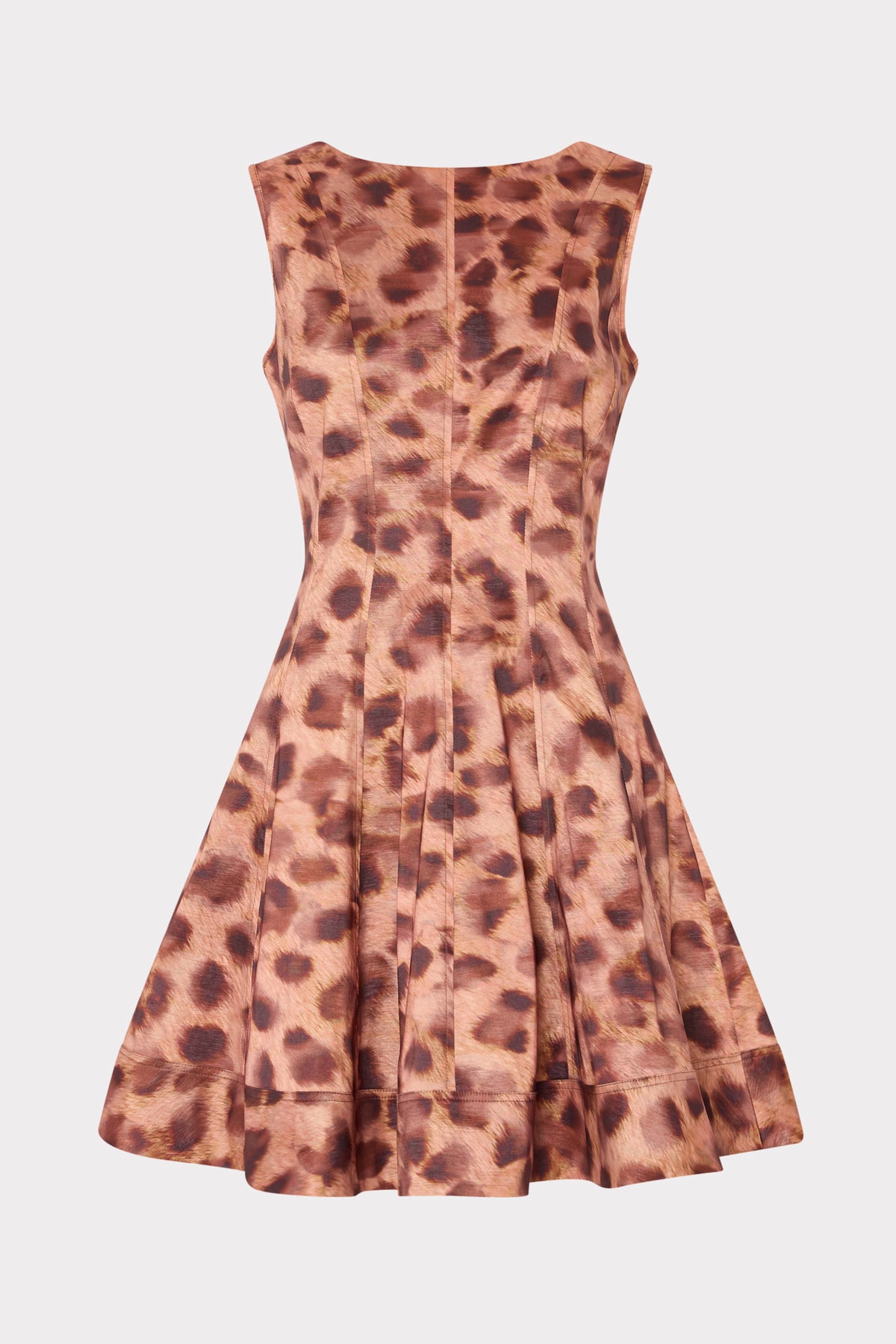 Leopard print dress on a light gray background