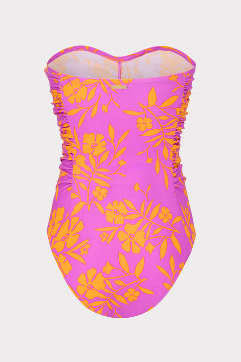 Marigold Aroma Ruched One Piece Pink Multi Image 4 of 4