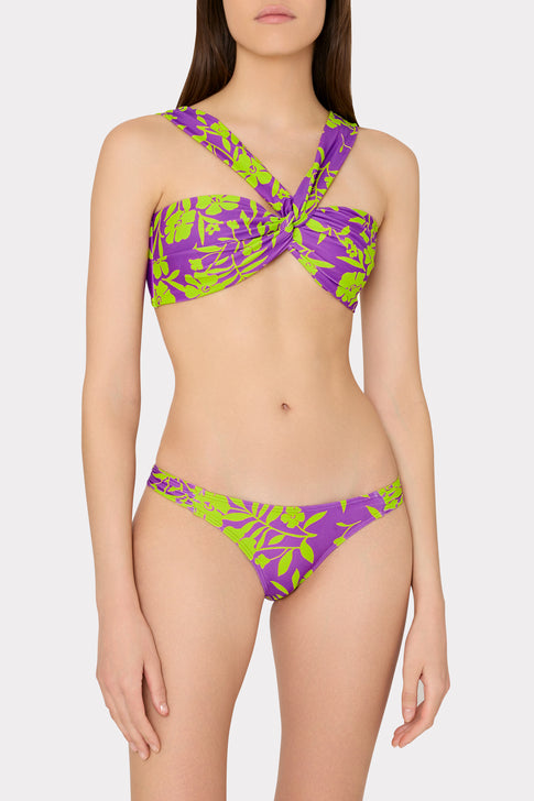 Olivia Marigold Aroma Draped Bandeau Top Purple Multi Image 2 of 10