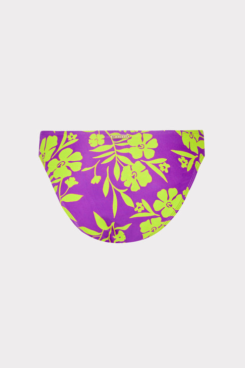 Marigold Aroma Ruched Sides Bikini Bottom Purple Multi Image 4 of 4